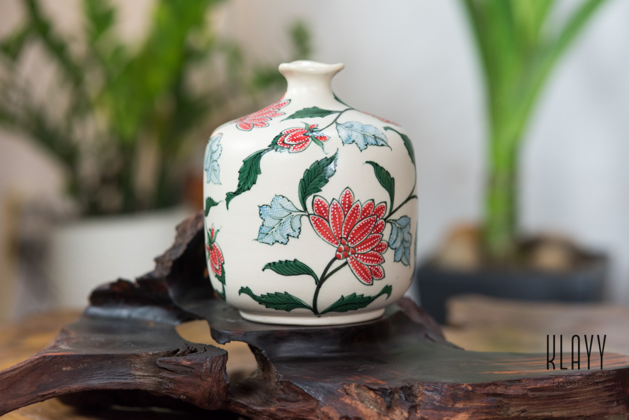Red Flower Vase Set